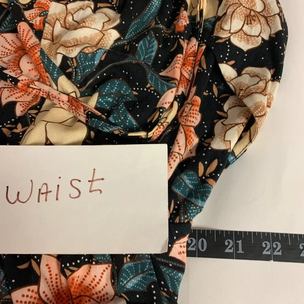 Torrid Dress Womens Size 2(18-20) Blue Floral Midi Dark Cottagecore Mature - Picture 10 of 10